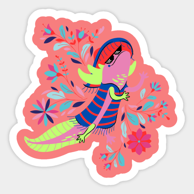 Lizard cute salamanders Sticker by LuluCybril